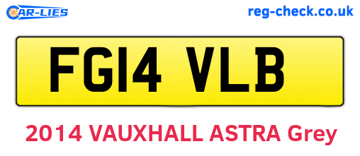 FG14VLB are the vehicle registration plates.