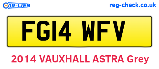 FG14WFV are the vehicle registration plates.