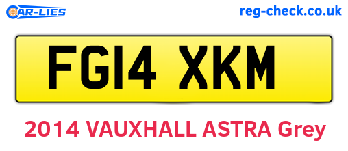 FG14XKM are the vehicle registration plates.