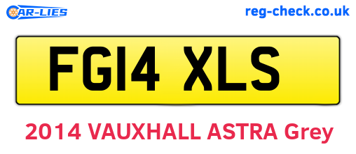 FG14XLS are the vehicle registration plates.