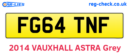 FG64TNF are the vehicle registration plates.
