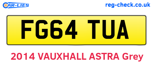 FG64TUA are the vehicle registration plates.