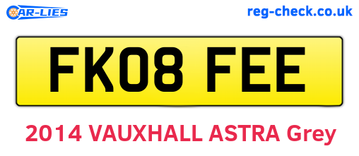FK08FEE are the vehicle registration plates.