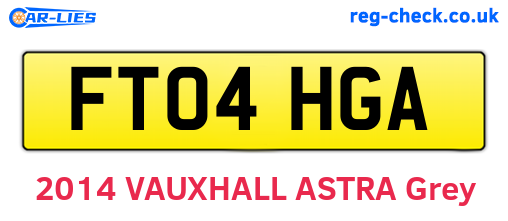 FT04HGA are the vehicle registration plates.