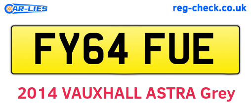 FY64FUE are the vehicle registration plates.