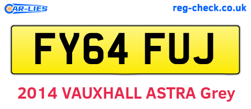 FY64FUJ are the vehicle registration plates.