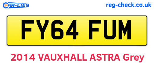 FY64FUM are the vehicle registration plates.