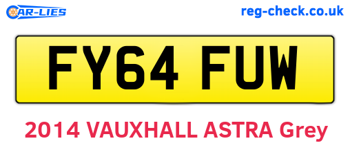 FY64FUW are the vehicle registration plates.