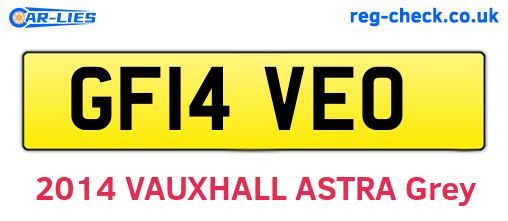 GF14VEO are the vehicle registration plates.