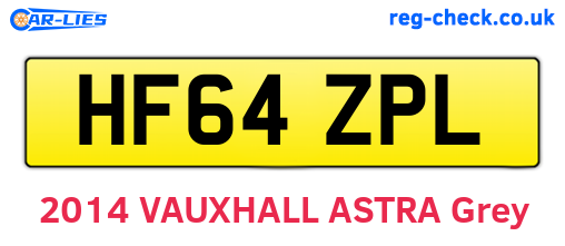 HF64ZPL are the vehicle registration plates.