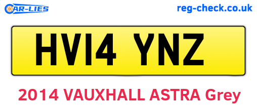 HV14YNZ are the vehicle registration plates.