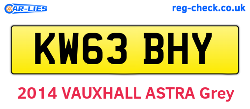 KW63BHY are the vehicle registration plates.
