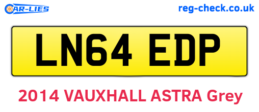 LN64EDP are the vehicle registration plates.