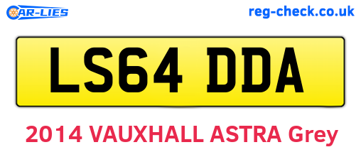 LS64DDA are the vehicle registration plates.