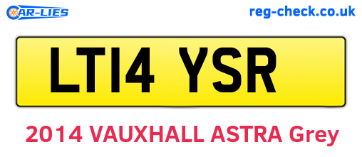 LT14YSR are the vehicle registration plates.