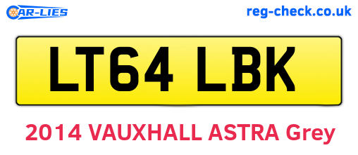 LT64LBK are the vehicle registration plates.