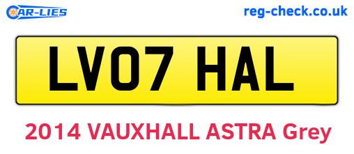 LV07HAL are the vehicle registration plates.