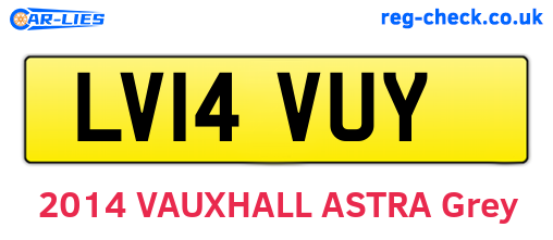 LV14VUY are the vehicle registration plates.