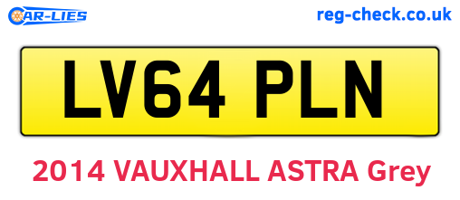 LV64PLN are the vehicle registration plates.