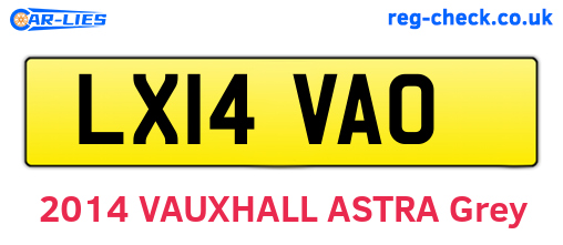LX14VAO are the vehicle registration plates.