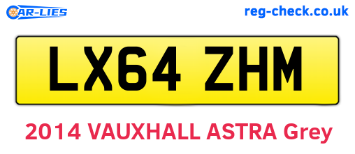 LX64ZHM are the vehicle registration plates.
