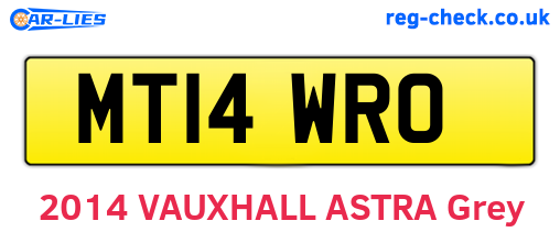 MT14WRO are the vehicle registration plates.