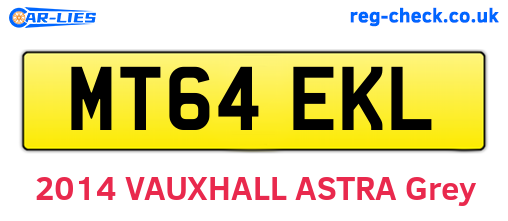 MT64EKL are the vehicle registration plates.