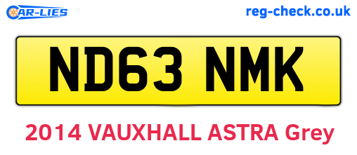 ND63NMK are the vehicle registration plates.