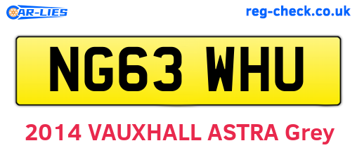 NG63WHU are the vehicle registration plates.
