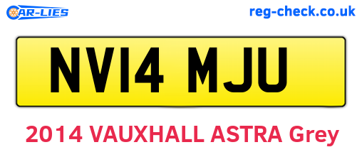 NV14MJU are the vehicle registration plates.