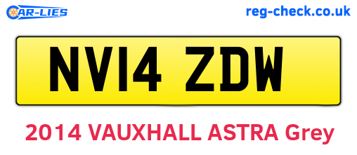 NV14ZDW are the vehicle registration plates.