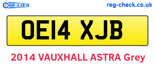 OE14XJB are the vehicle registration plates.