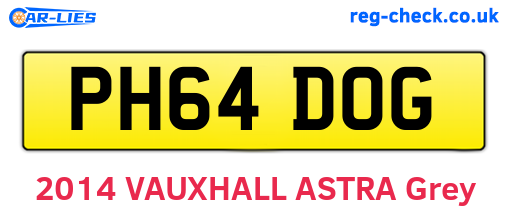 PH64DOG are the vehicle registration plates.