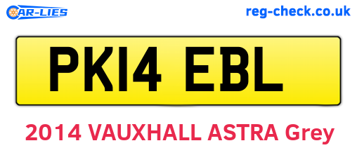PK14EBL are the vehicle registration plates.