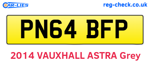 PN64BFP are the vehicle registration plates.