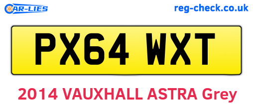 PX64WXT are the vehicle registration plates.