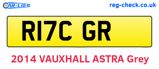 R17CGR are the vehicle registration plates.