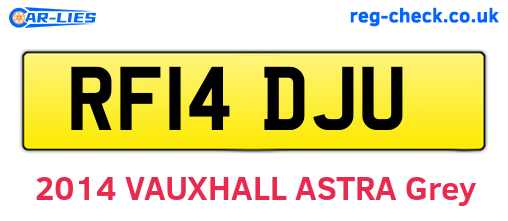 RF14DJU are the vehicle registration plates.