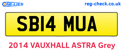 SB14MUA are the vehicle registration plates.
