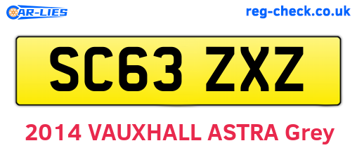 SC63ZXZ are the vehicle registration plates.