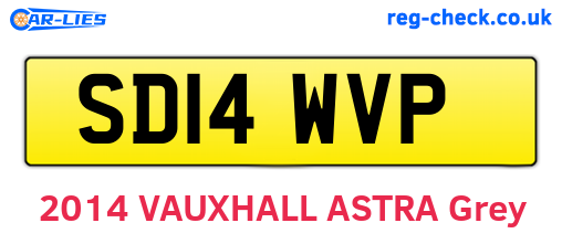 SD14WVP are the vehicle registration plates.