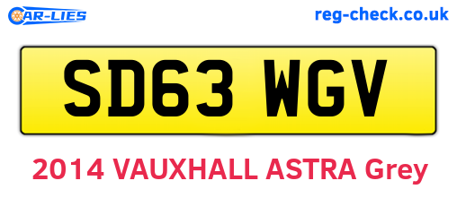 SD63WGV are the vehicle registration plates.