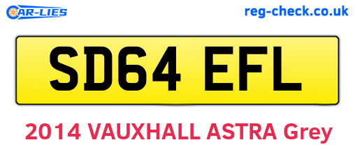 SD64EFL are the vehicle registration plates.