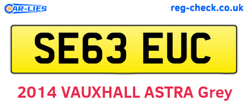 SE63EUC are the vehicle registration plates.