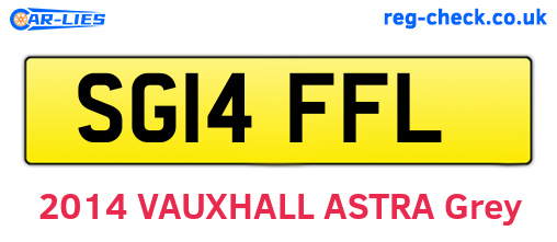 SG14FFL are the vehicle registration plates.