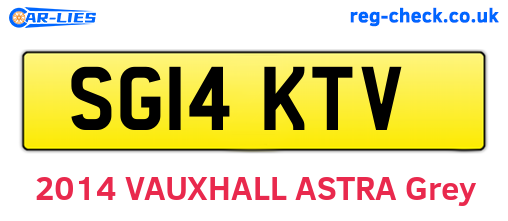 SG14KTV are the vehicle registration plates.