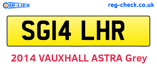 SG14LHR are the vehicle registration plates.