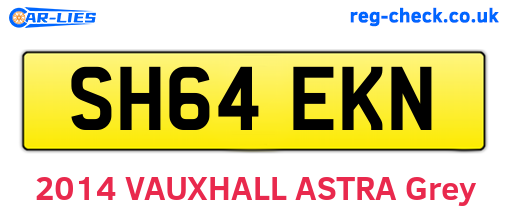 SH64EKN are the vehicle registration plates.