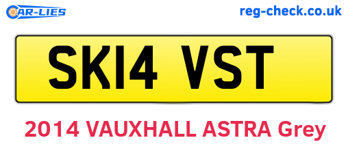 SK14VST are the vehicle registration plates.