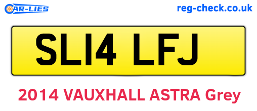 SL14LFJ are the vehicle registration plates.